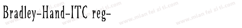 Bradley-Hand-ITC reg字体转换